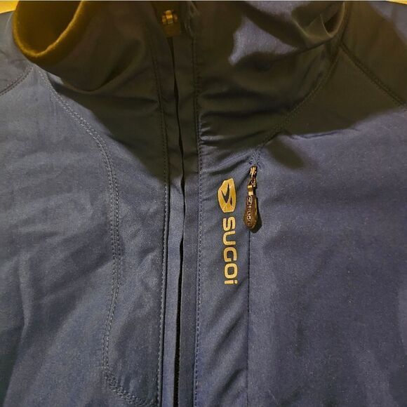 SUGO Blue and Black Cold Weather Reflective Running Jacket - Size XL - Picture 3 of 9